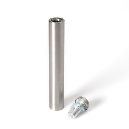 Outwater Round Standoffs, 4 in Bd L, Stainless Steel Brushed, 5/8 in OD 3P1.56.00042